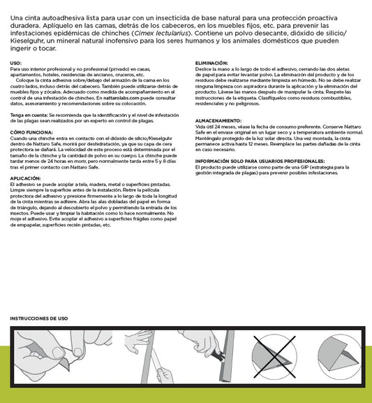 Nattaro Safe™ Bed Bug Tape 12 m
